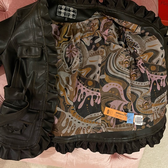 Sugar Coat-Ing Chocolate PU  Leather Coat - Picture 12 of 14